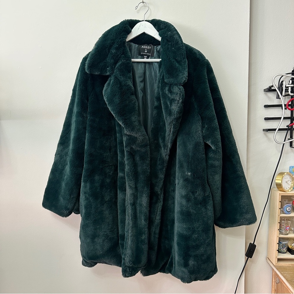 Vintage Faux Fur Green Fuzzy Jacket